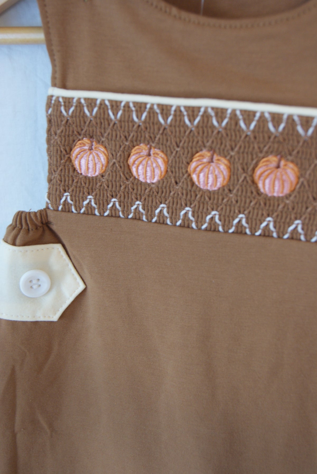 Brown Pumpkin Smocked Jon Jon