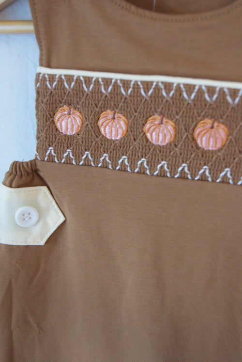 Brown Pumpkin Smocked Jon Jon